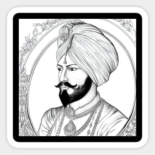 Guru Gobind Singh drawing Sticker